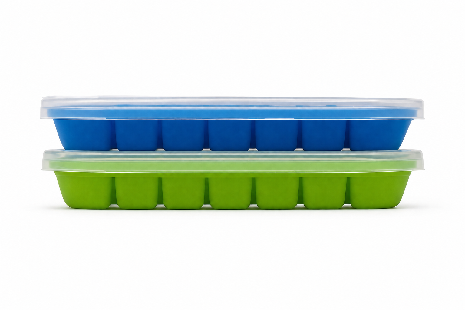 Pack of 2 Ice Cube Tray with Lid