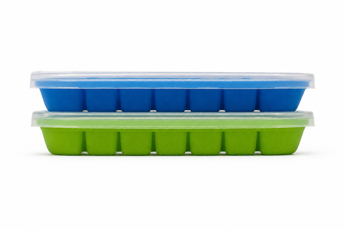 Pack of 2 Ice Cube Tray with Lid