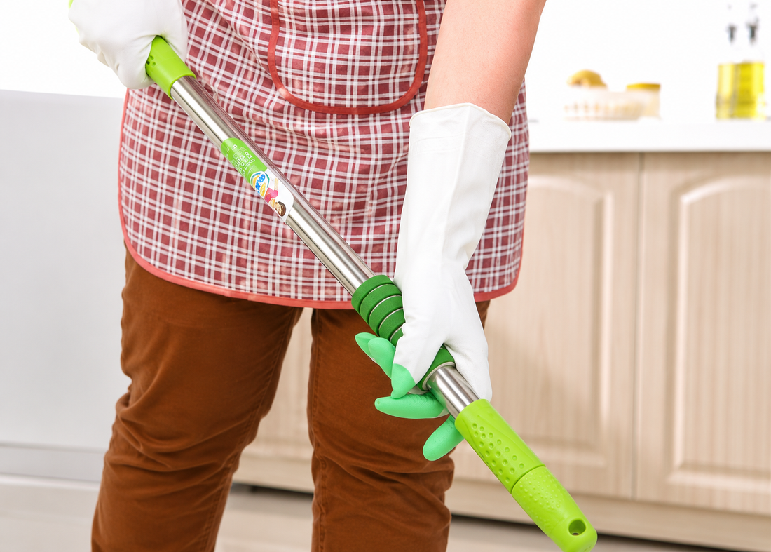 White Green Cleaning Gloves