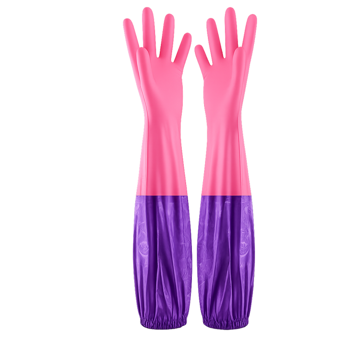 Pink Purple Cleaning Gloves