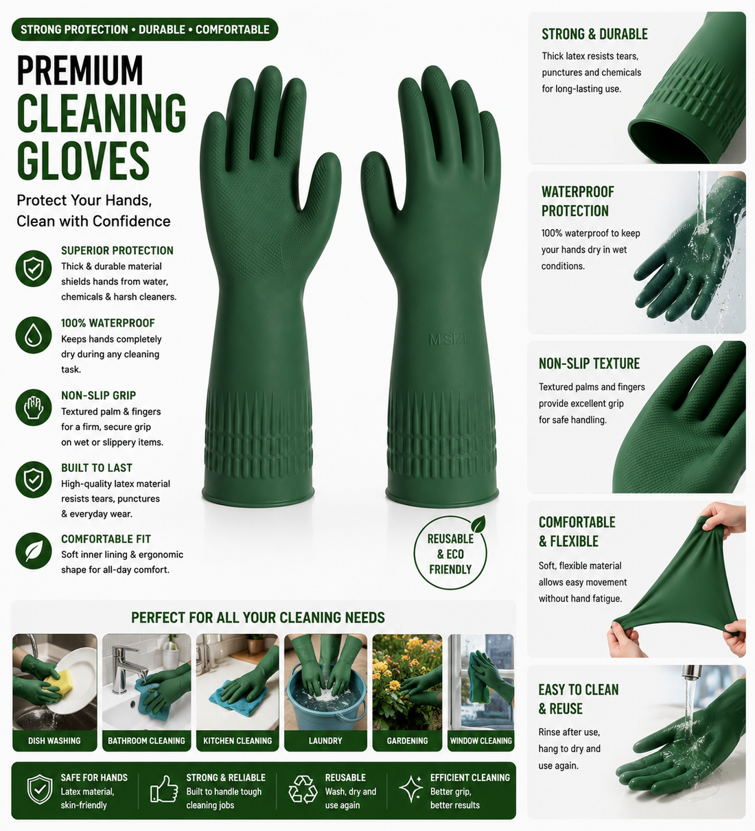 Green Cleaning Gloves