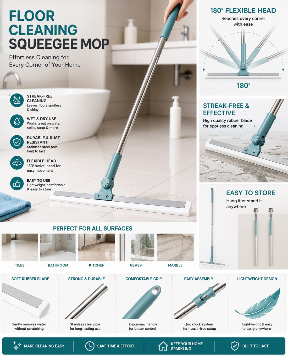 Floor Squeegee Mop