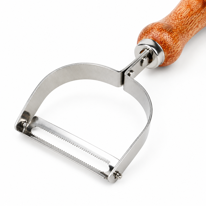 Stainless Steel Vegetable Peeler with Wooden Handle