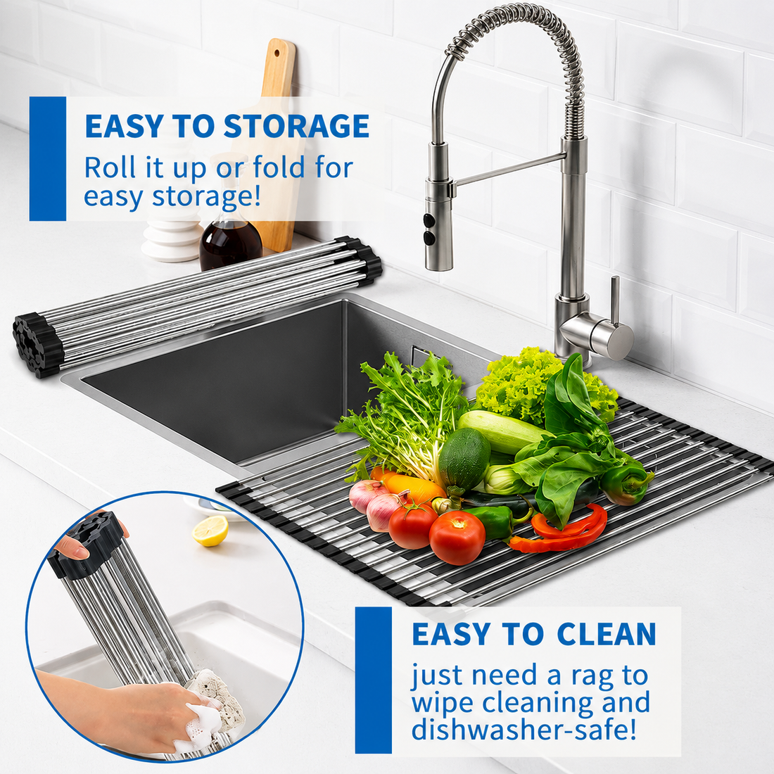 Roll-Up Dish Drying Rack