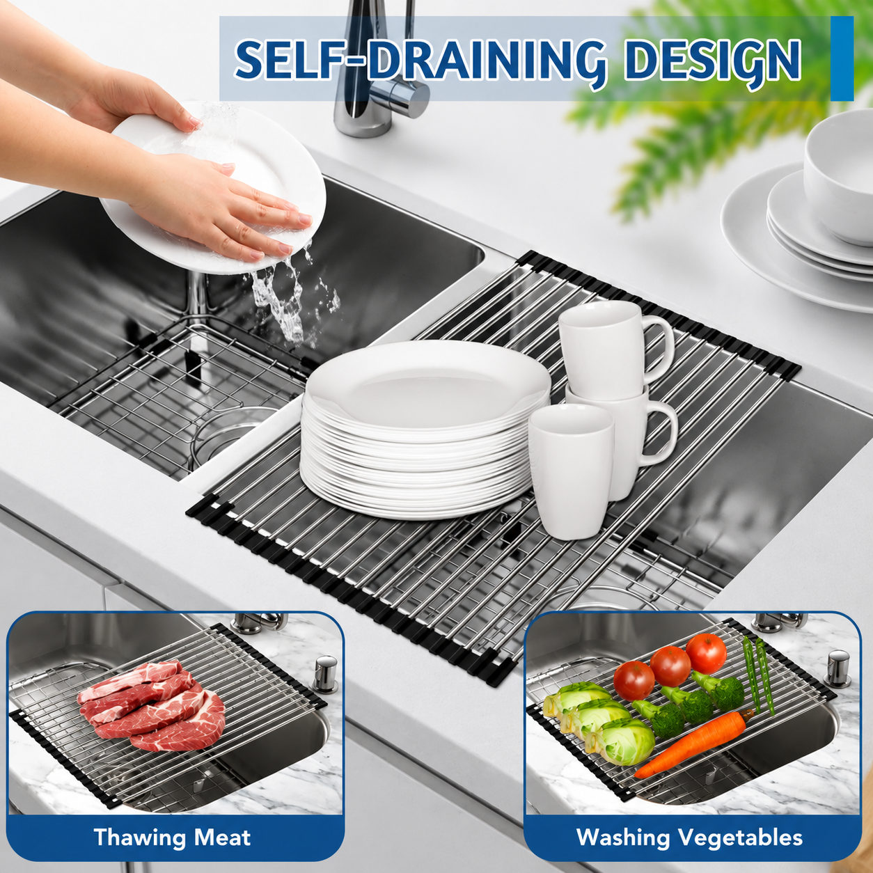 Roll-Up Dish Drying Rack