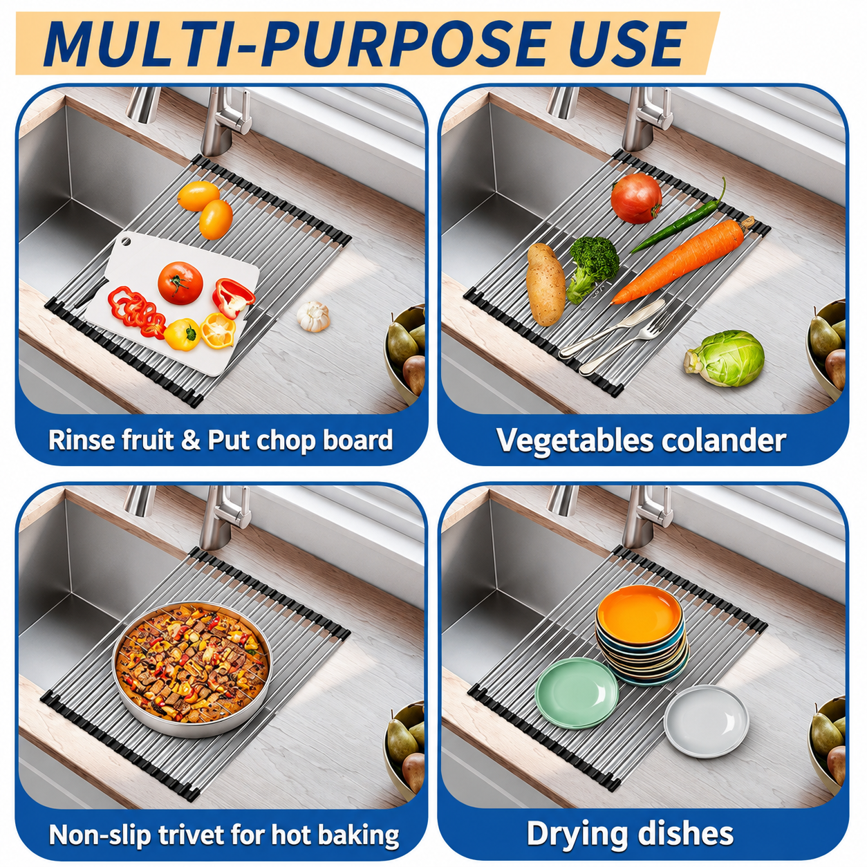 Roll-Up Dish Drying Rack