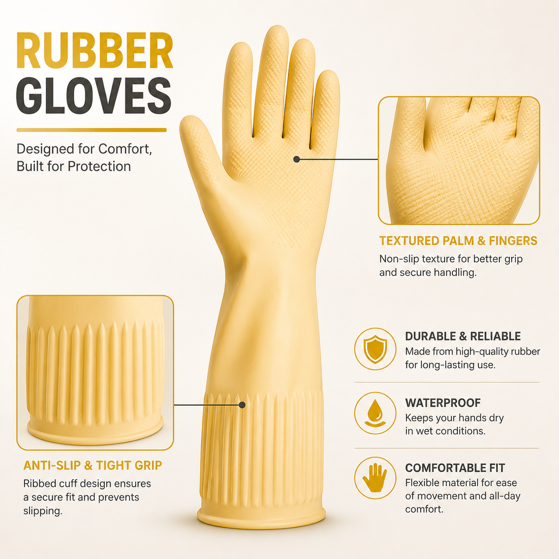 Waterproof Kitchen Cleaning Gloves