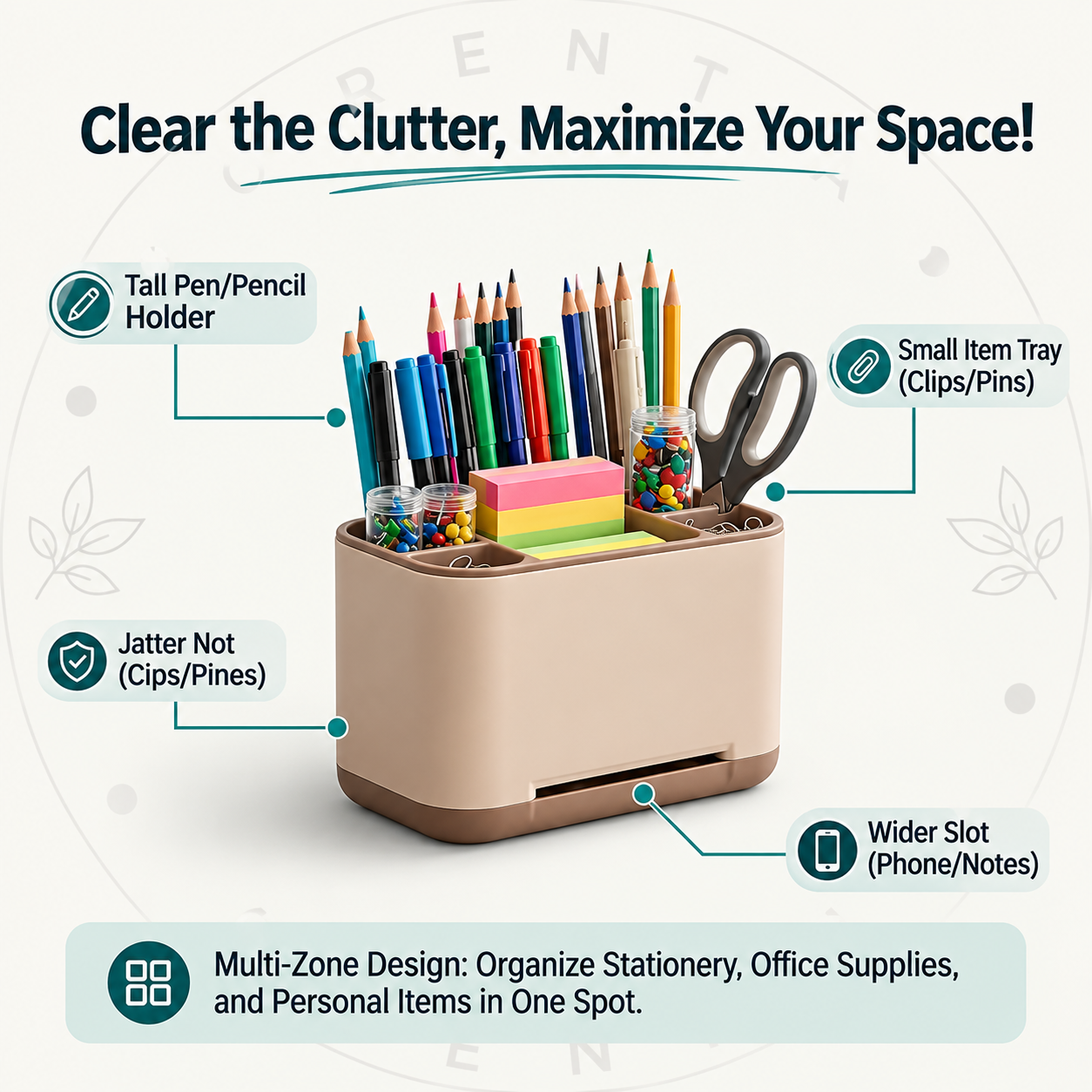 Multipurpose Desk Organizer Storage Box