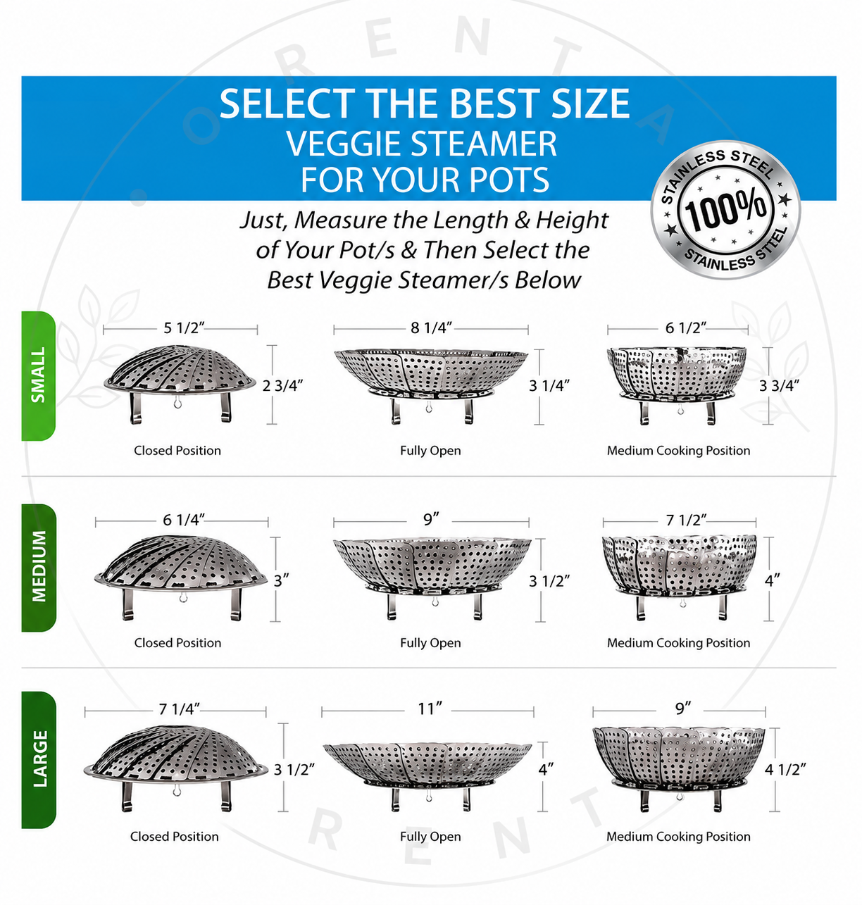 Stainless Steel Foldable Steamer Basket