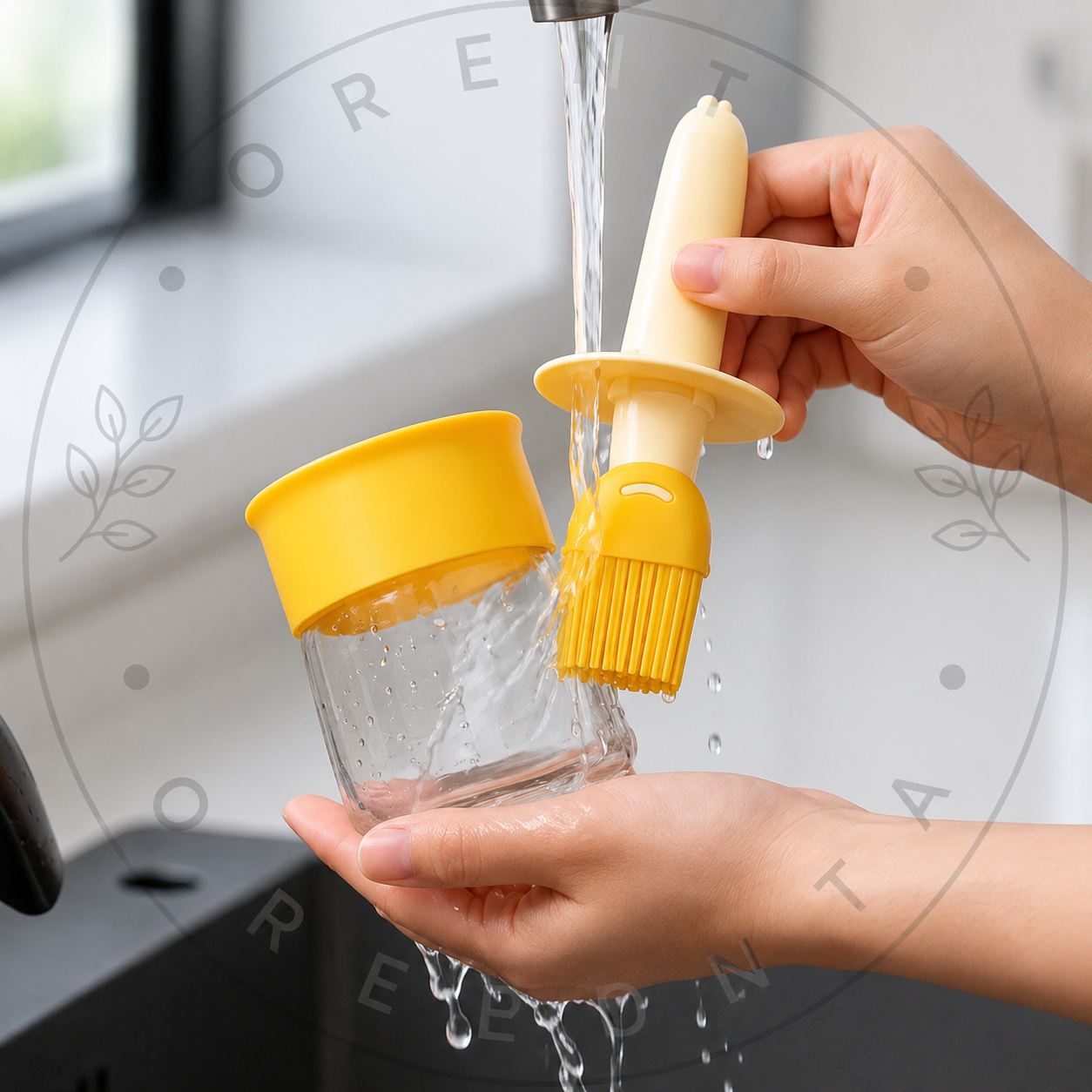Oil Dispenser Bottle with Silicone Basting Brush