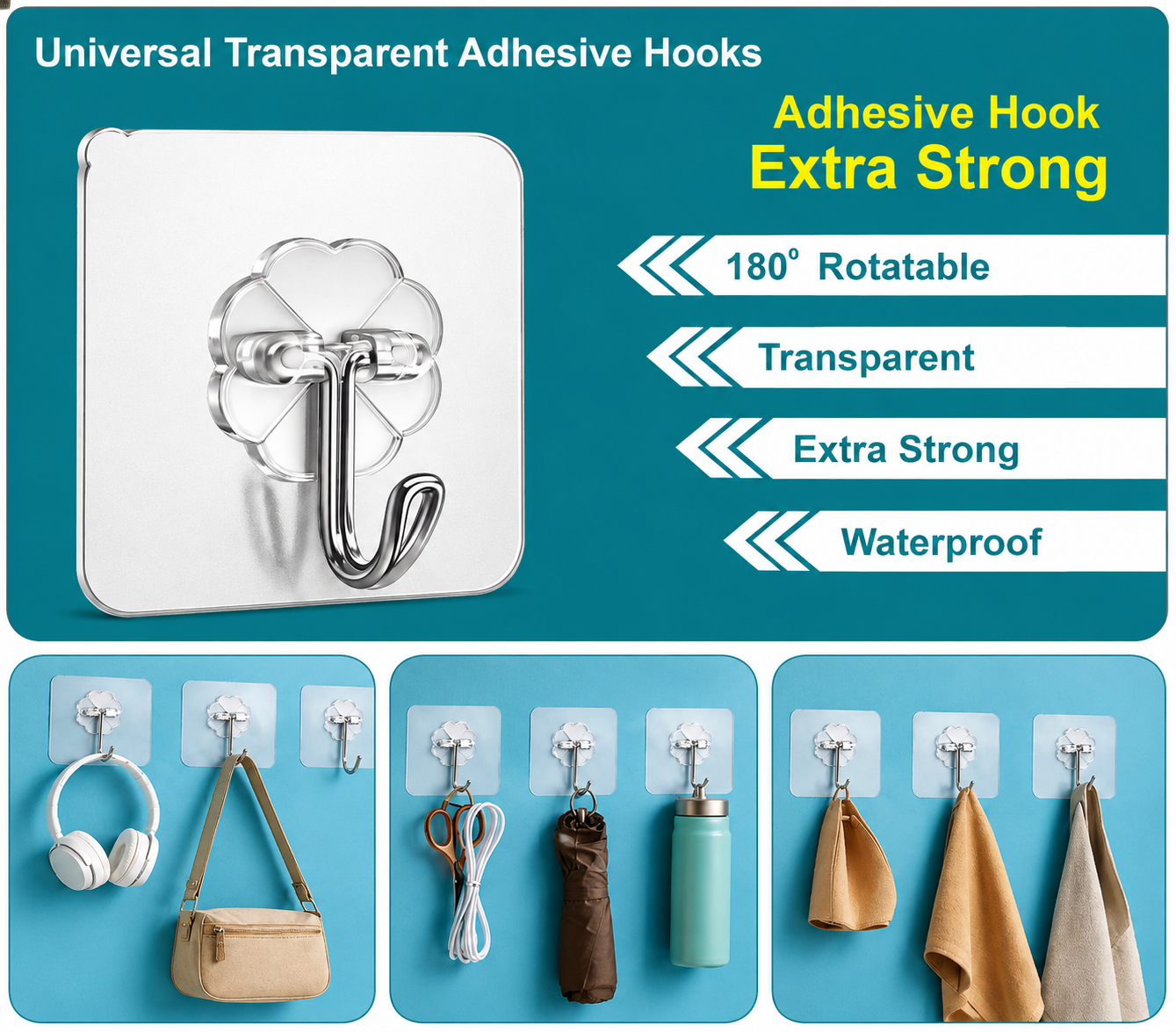 Self-Adhesive Wall Hooks