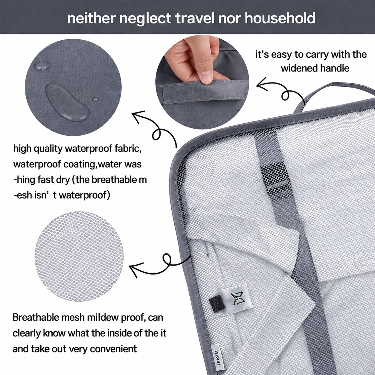 7-Piece Travel Packing Cubes Set