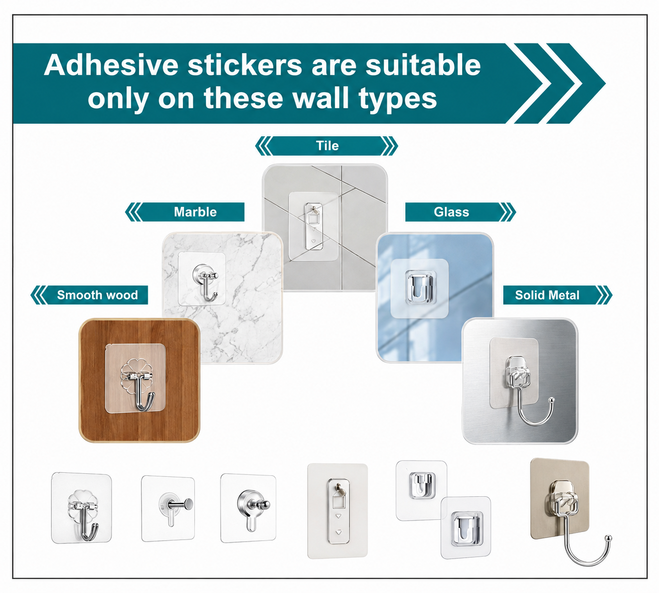 Self-Adhesive Wall Hooks