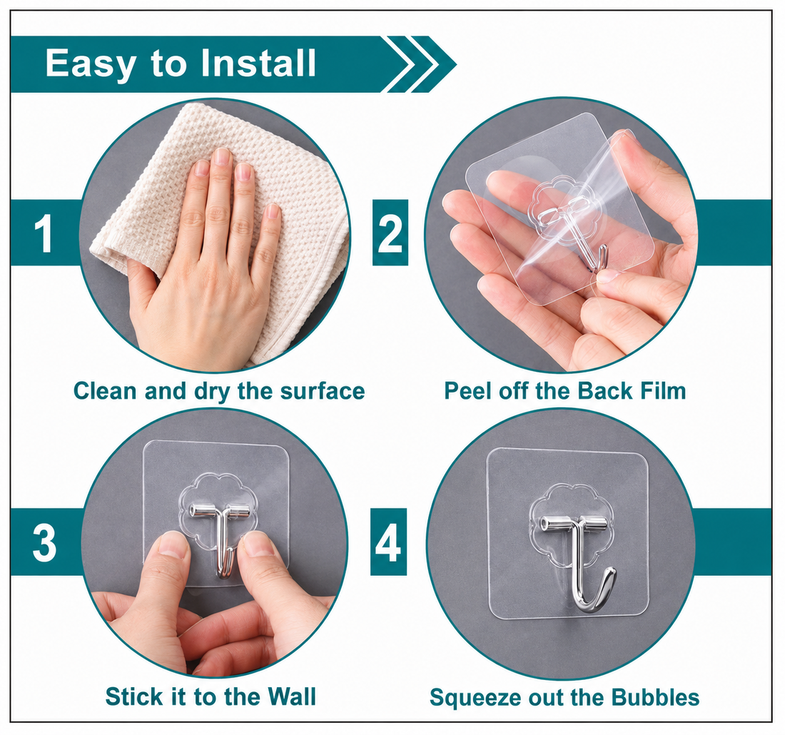 Self-Adhesive Wall Hooks