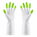 White Green Cleaning Gloves