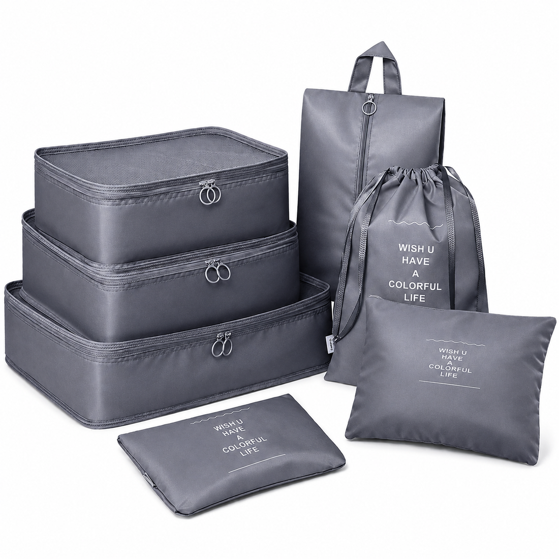 7-Piece Travel Packing Cubes Set