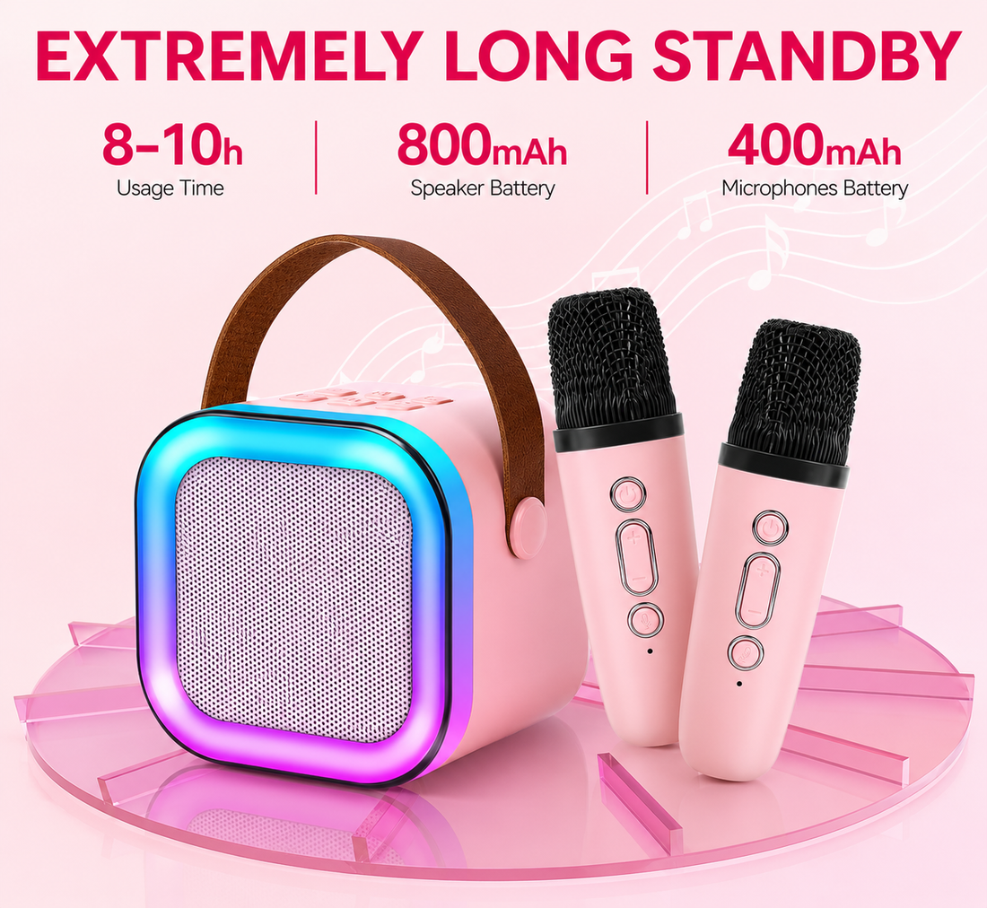 Orenta Wireless Karaoke Speaker with 2 Bluetooth Microphones
