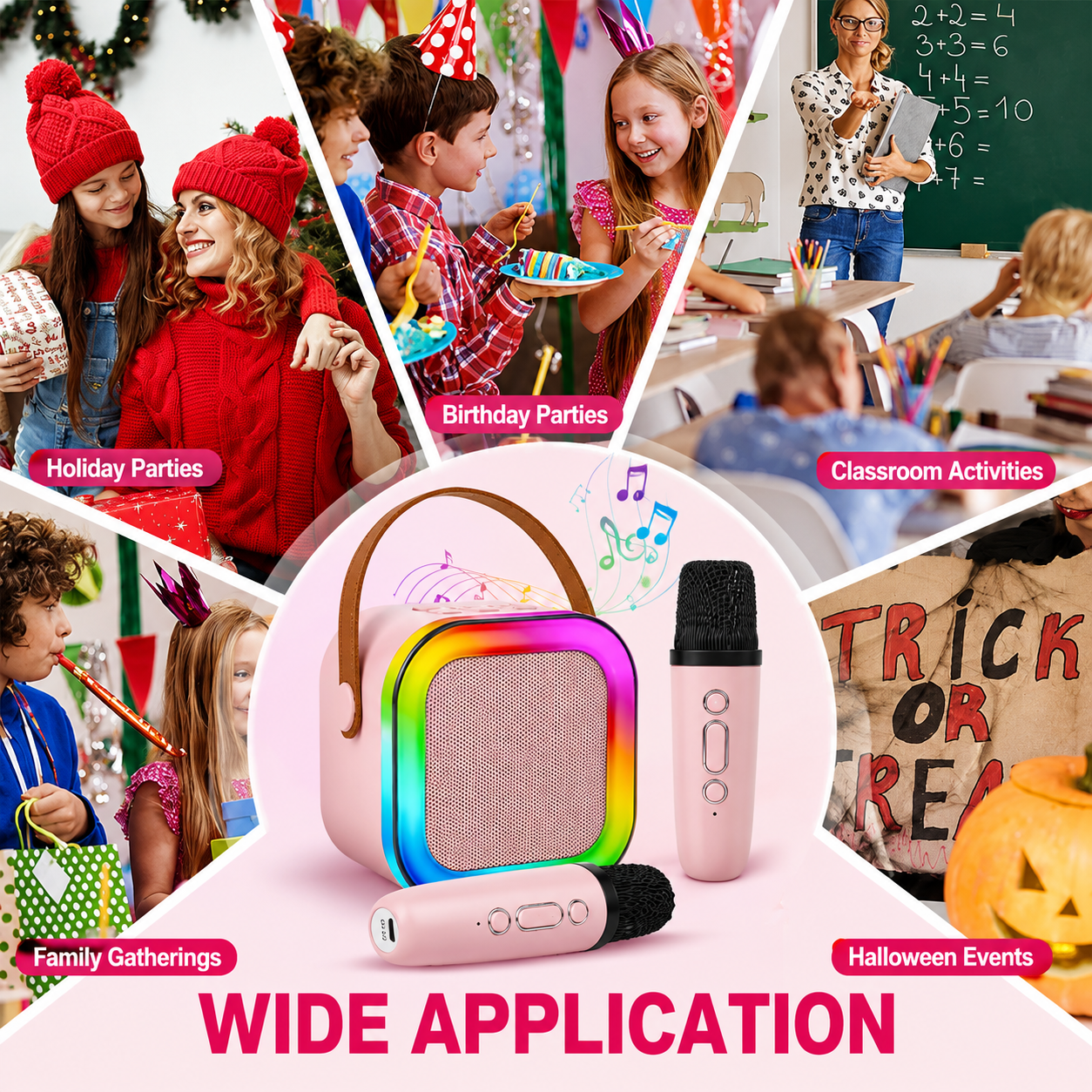 Orenta Wireless Karaoke Speaker with 2 Bluetooth Microphones